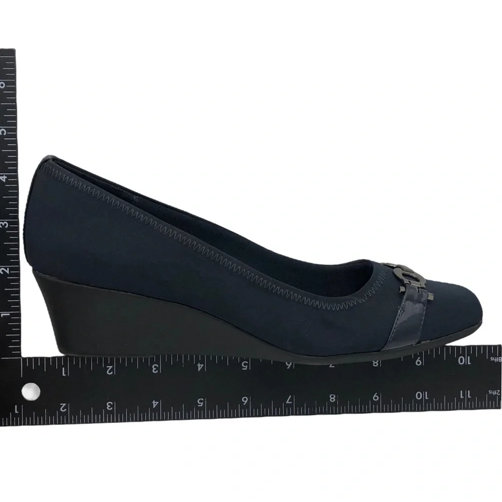 Life Stride Galley Black Wedges Size 9